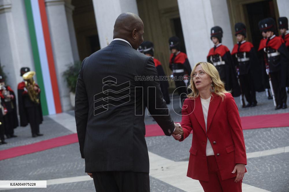 Giorgia Meloni Meets the President of the Republic of Mozambique - Rome