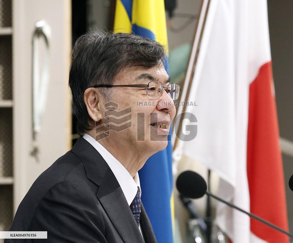 Nobel laureate Sakaguchi in Stockholm