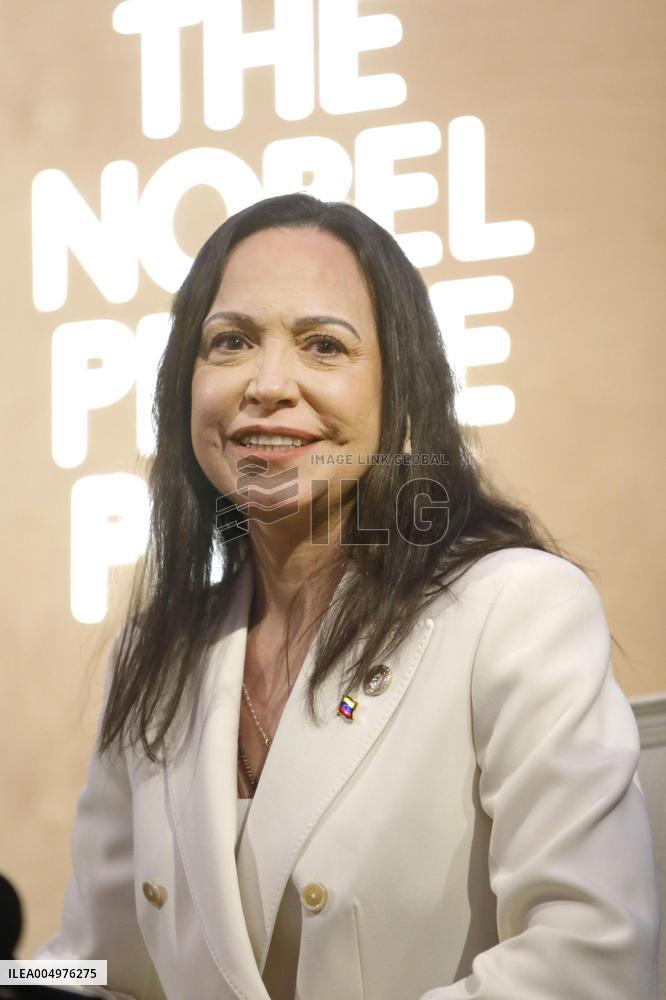 Nobel Peace Prize winner Machado in Oslo