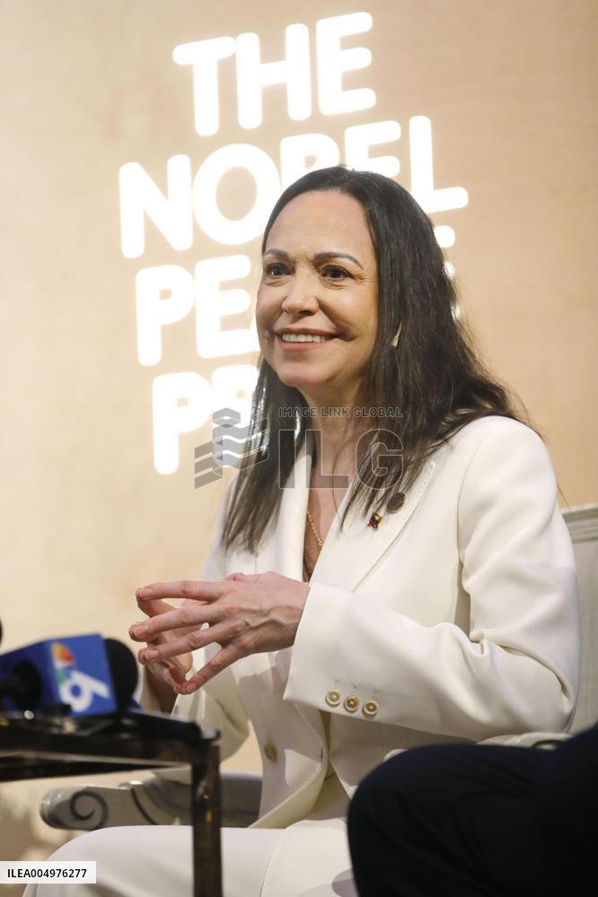 Nobel Peace Prize winner Machado in Oslo