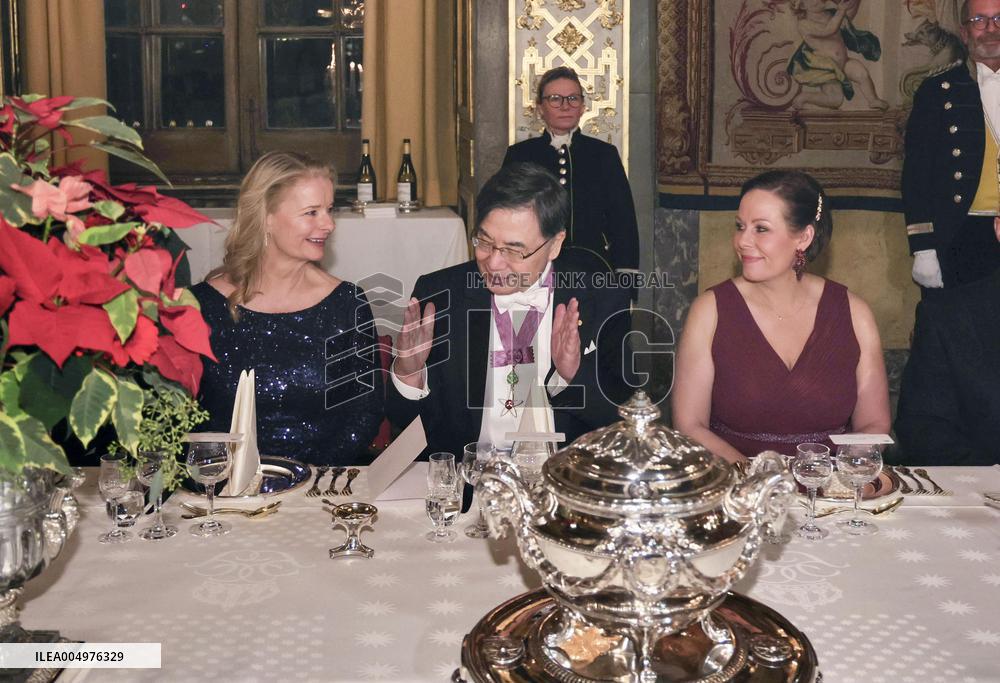 Nobel laureate Sakaguchi in Stockholm