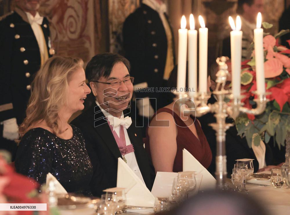 Nobel laureate Sakaguchi in Stockholm