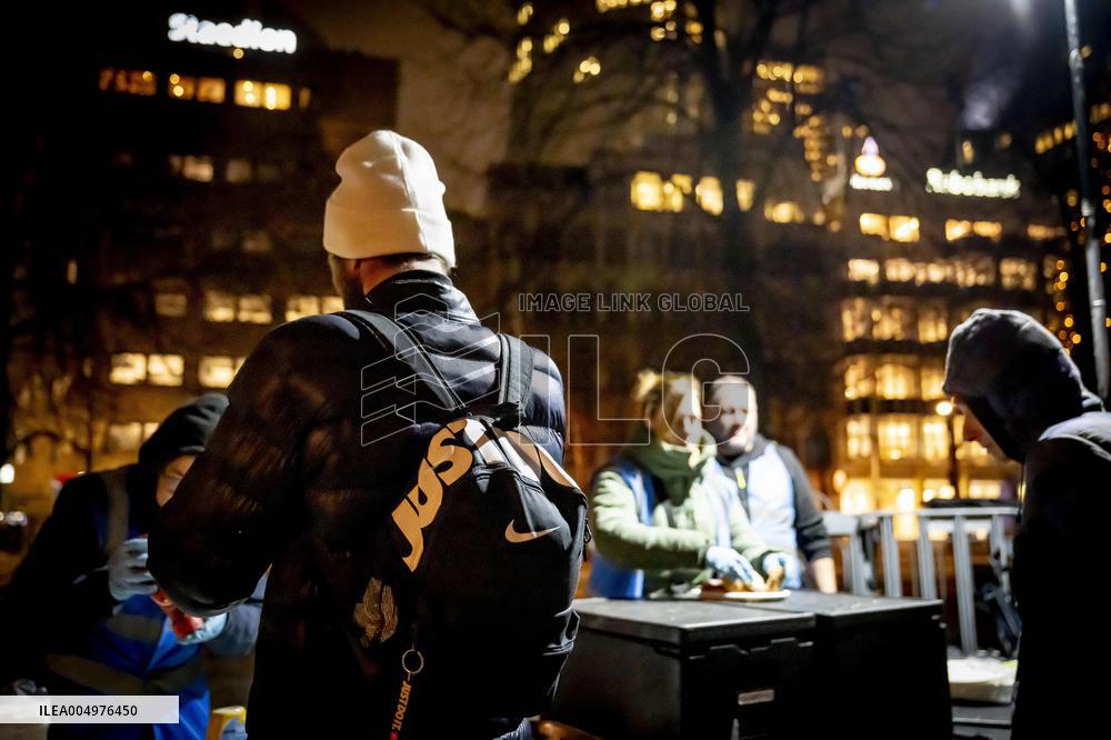Homeless People Served Hot Meals - The Hague