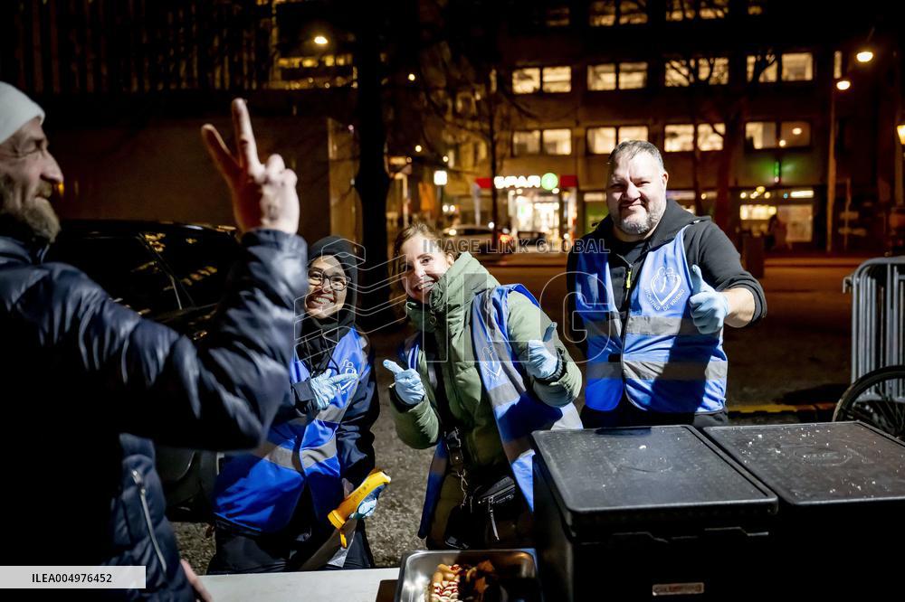 Homeless People Served Hot Meals - The Hague