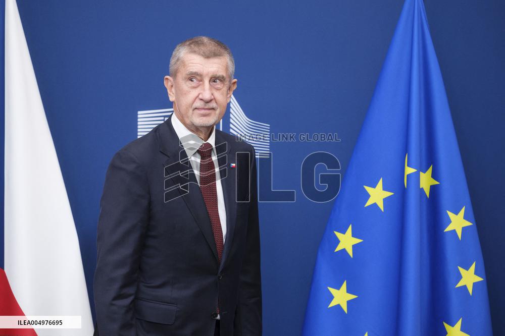 Czech PM Visits The EU Commission - Brussels
