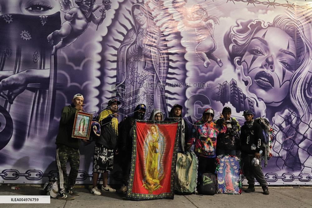 Pilgrims Continue Their Journey Toward Basilica of Guadalupe - Mexico