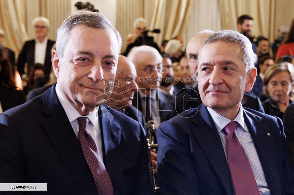 Mario Draghi Receives 2025 Bancor Prize - Rome