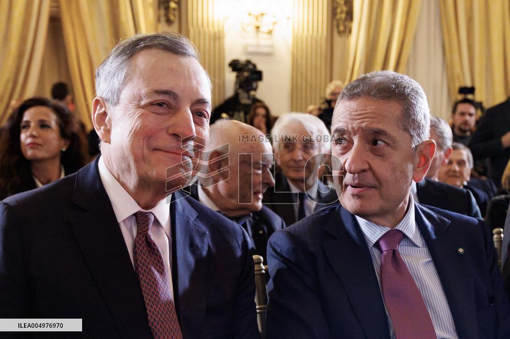 Mario Draghi Receives 2025 Bancor Prize - Rome