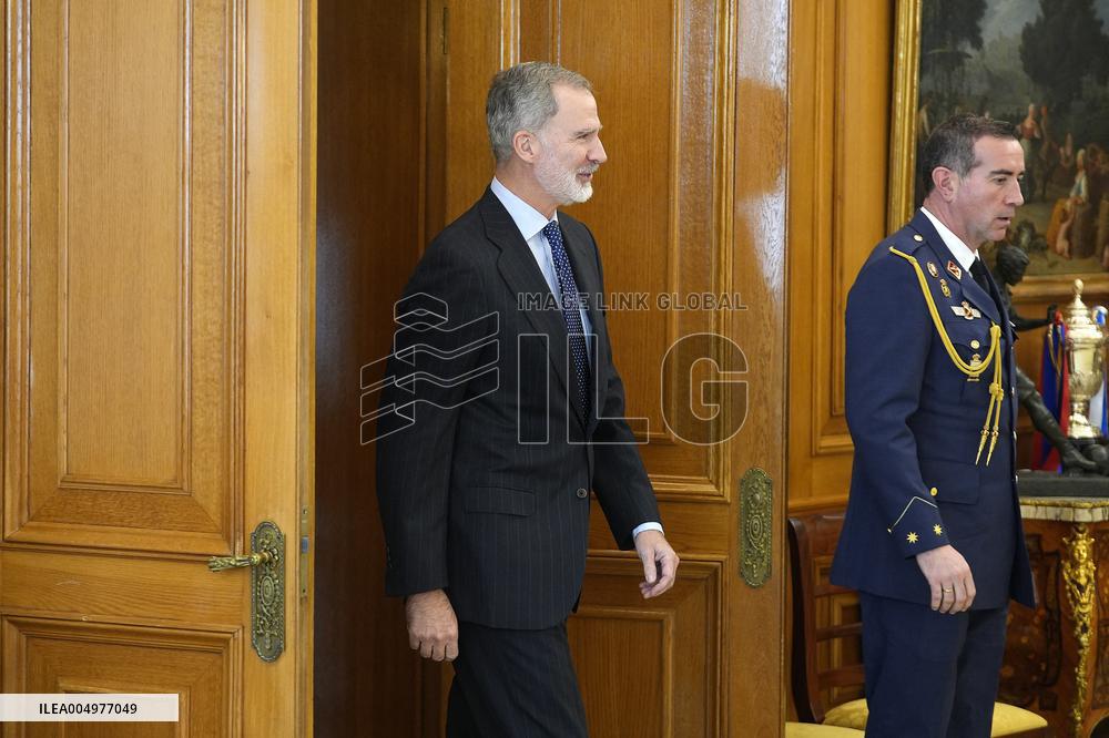 King Felipe VI Audience With Marc and Alex Marquez - Madrid
