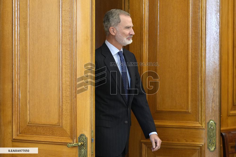 King Felipe VI Audience With Marc and Alex Marquez - Madrid