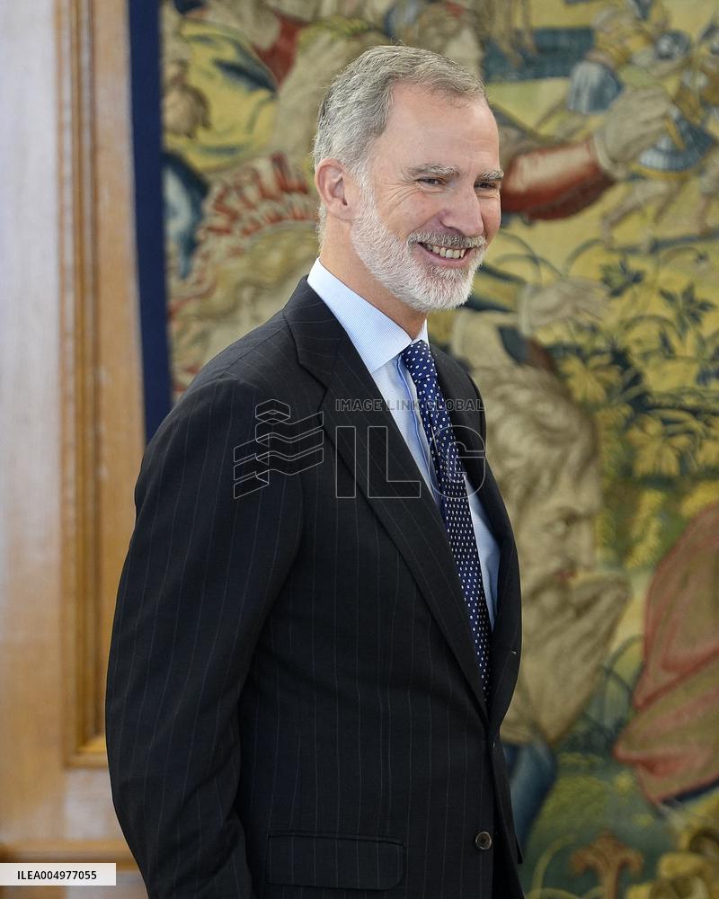 King Felipe VI Audience With Marc and Alex Marquez - Madrid