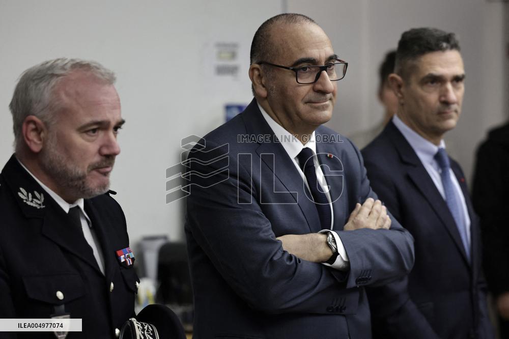 Minister of The Interior Nunez Visits BRI and GIGN - Versailles