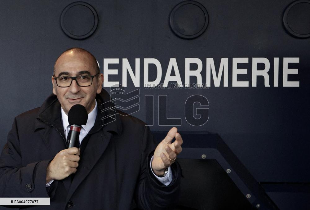 Minister of The Interior Nunez Visits BRI and GIGN - Versailles