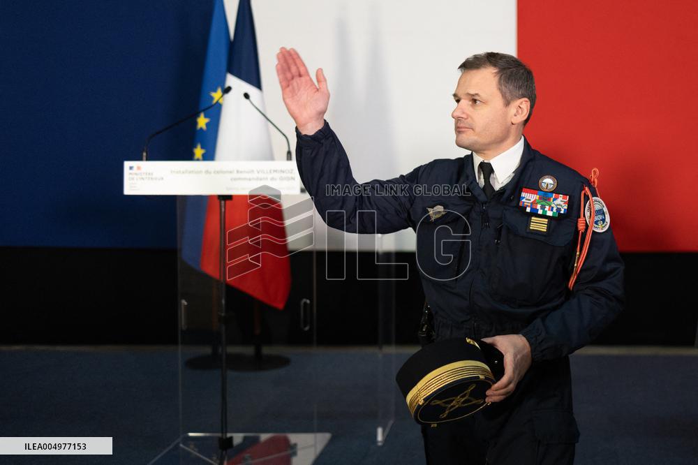 Installation of GIGN new commander Benoit Villeminoz - Versailles