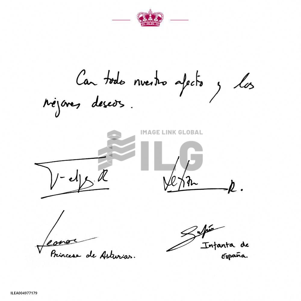 Spanish Royal Family Christmas Greetings - Madrid