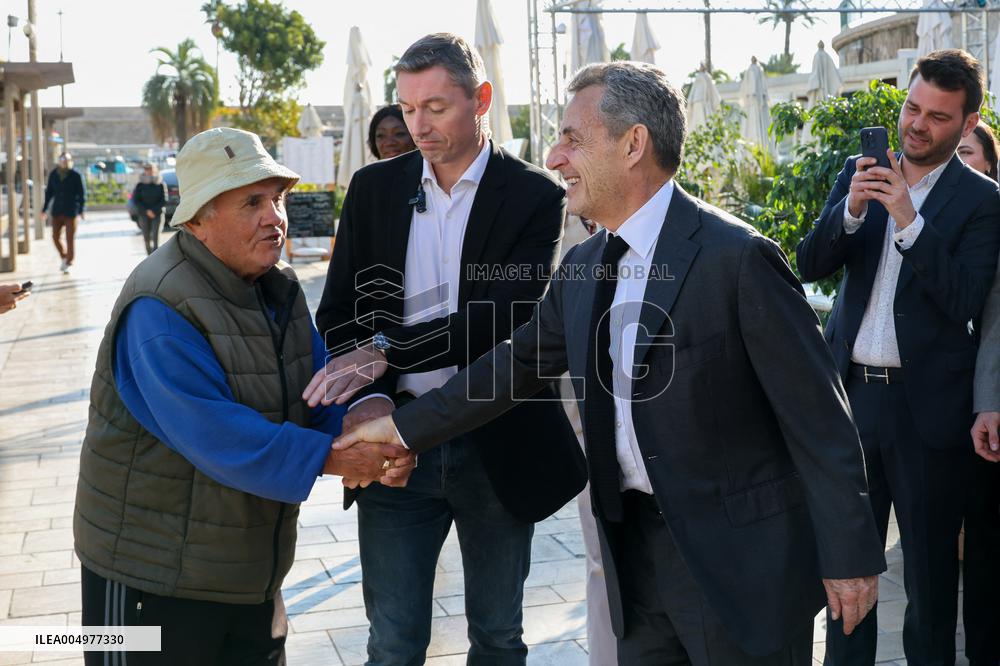 Nicolas Sarkozy And Son At Public Book Signing - France