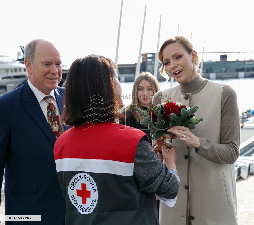 NO TABLOIDS - Prince Albert And Princess Charlene With Elders at Red Cross Monegasque Event - Monaco