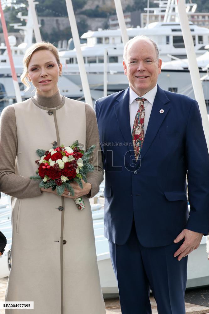 NO TABLOIDS - Prince Albert And Princess Charlene With Elders at Red Cross Monegasque Event - Monaco
