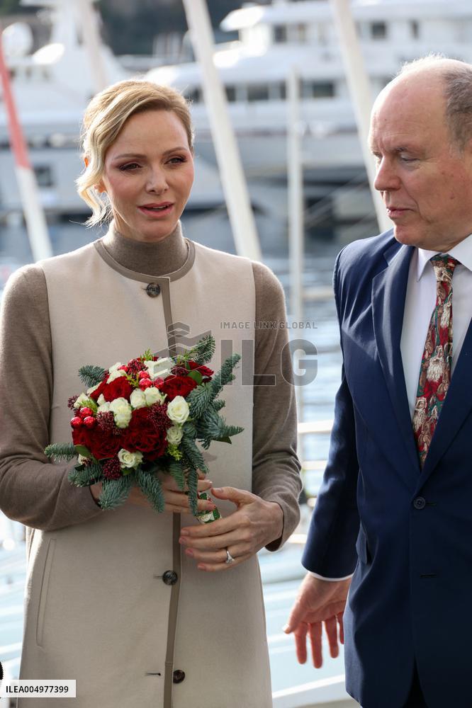 NO TABLOIDS - Prince Albert And Princess Charlene With Elders at Red Cross Monegasque Event - Monaco