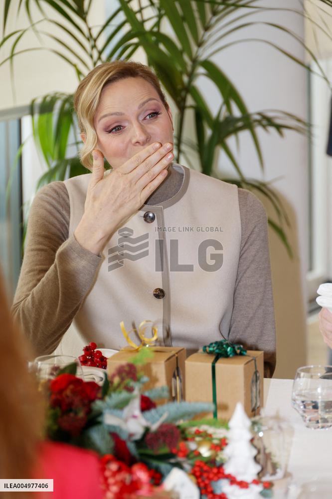 NO TABLOIDS - Prince Albert And Princess Charlene With Elders at Red Cross Monegasque Event - Monaco