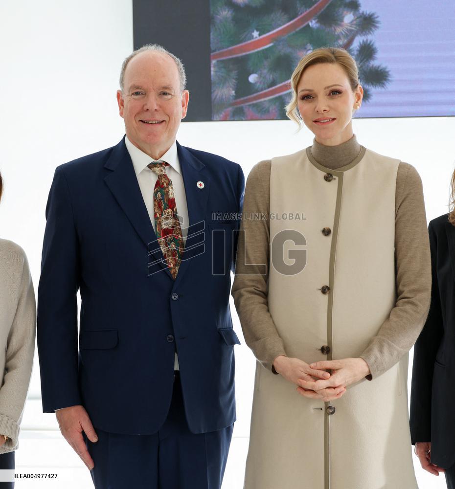 NO TABLOIDS - Prince Albert And Princess Charlene With Elders at Red Cross Monegasque Event - Monaco