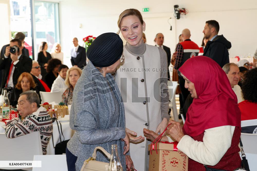NO TABLOIDS - Prince Albert And Princess Charlene With Elders at Red Cross Monegasque Event - Monaco