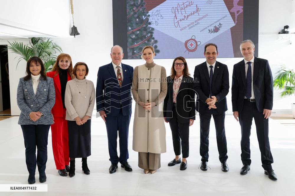NO TABLOIDS - Prince Albert And Princess Charlene With Elders at Red Cross Monegasque Event - Monaco