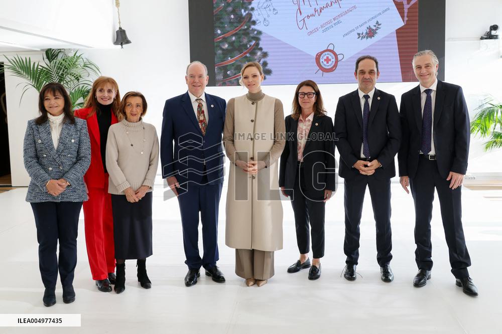 NO TABLOIDS - Prince Albert And Princess Charlene With Elders at Red Cross Monegasque Event - Monaco