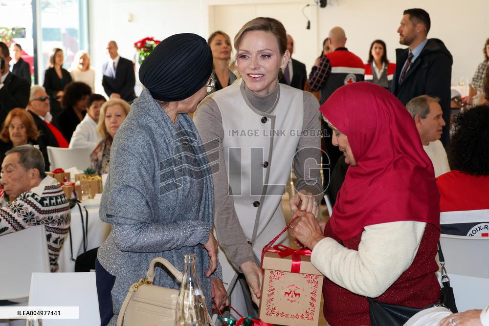 NO TABLOIDS - Prince Albert And Princess Charlene With Elders at Red Cross Monegasque Event - Monaco