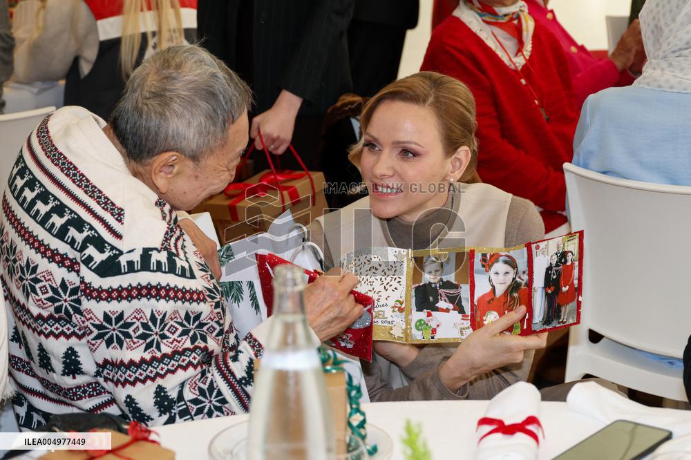 NO TABLOIDS - Prince Albert And Princess Charlene With Elders at Red Cross Monegasque Event - Monaco
