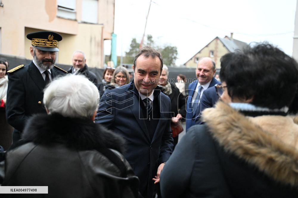 French Prime Minister Attends School Inauguration - Rugles
