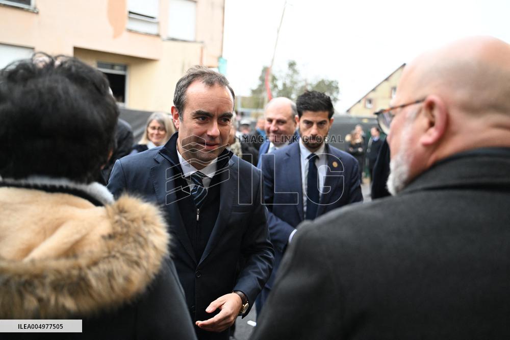 French Prime Minister Attends School Inauguration - Rugles