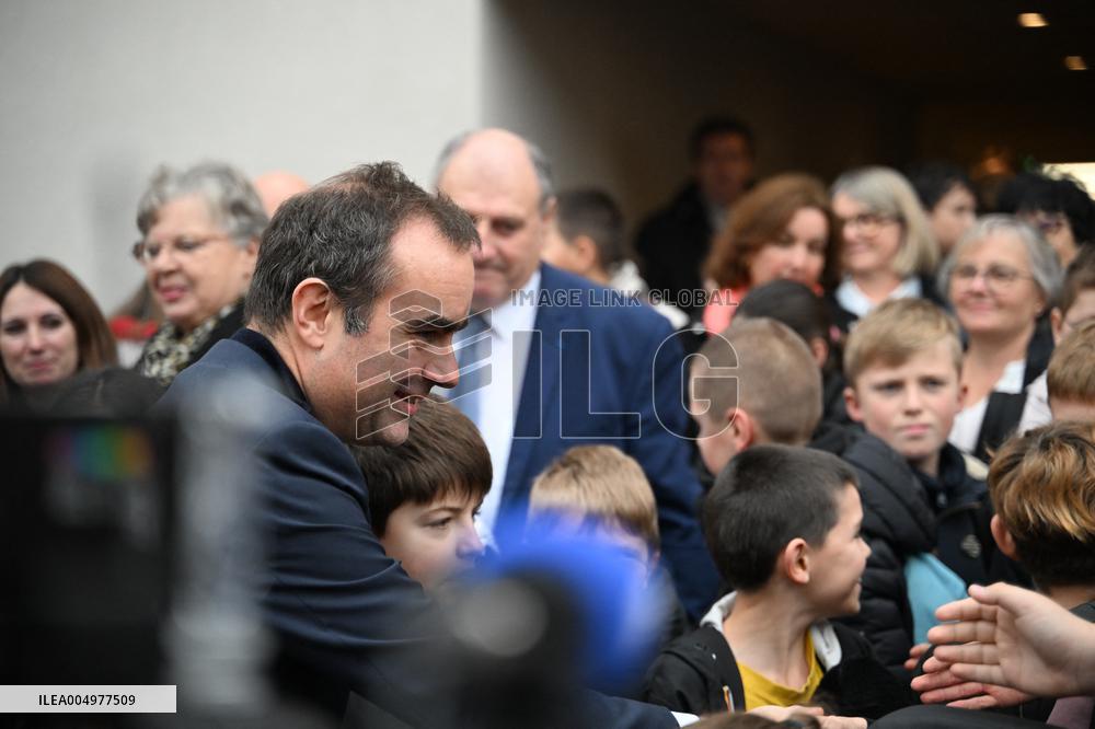 French Prime Minister Attends School Inauguration - Rugles