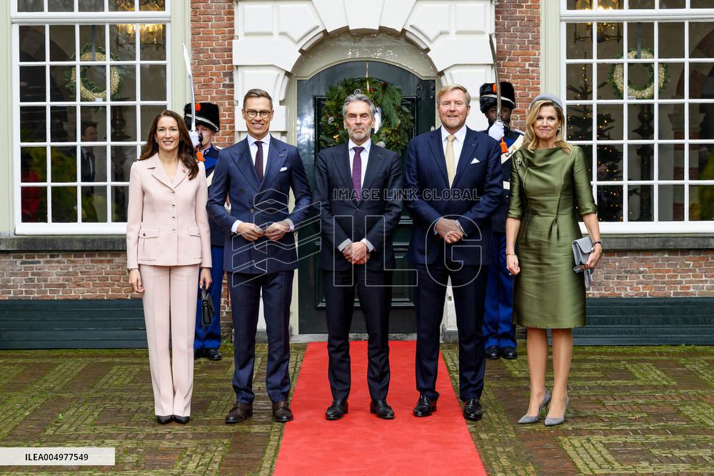 Royals at Government Lunch on Finnish President's State Visit - Netherlands