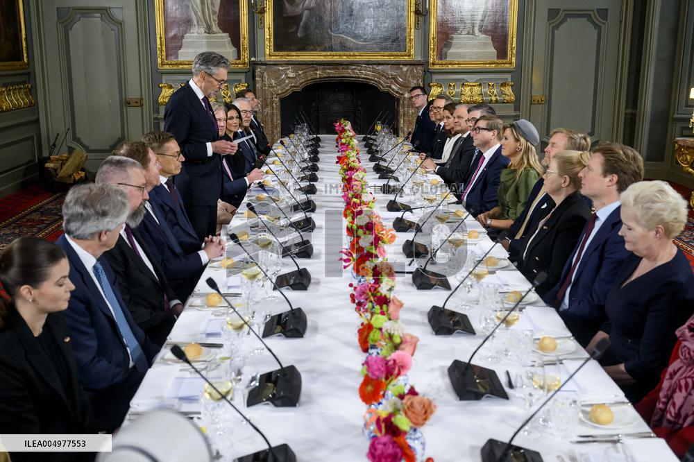 Royals at Government Lunch on Finnish President's State Visit - Netherlands