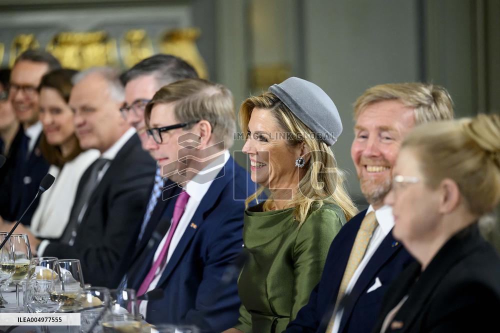 Royals at Government Lunch on Finnish President's State Visit - Netherlands