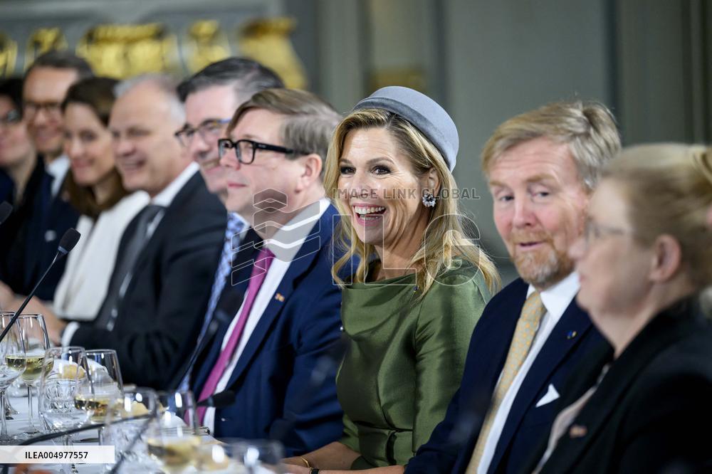 Royals at Government Lunch on Finnish President's State Visit - Netherlands