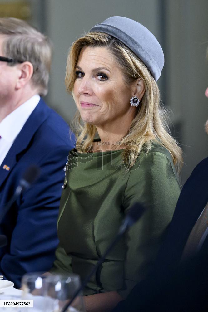 Royals at Government Lunch on Finnish President's State Visit - Netherlands