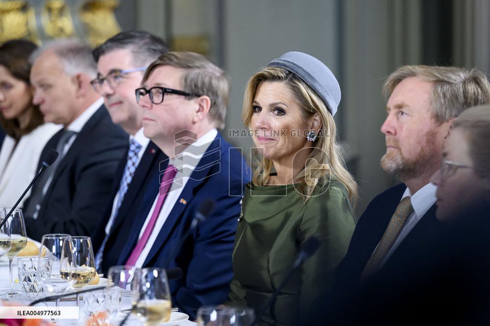 Royals at Government Lunch on Finnish President's State Visit - Netherlands