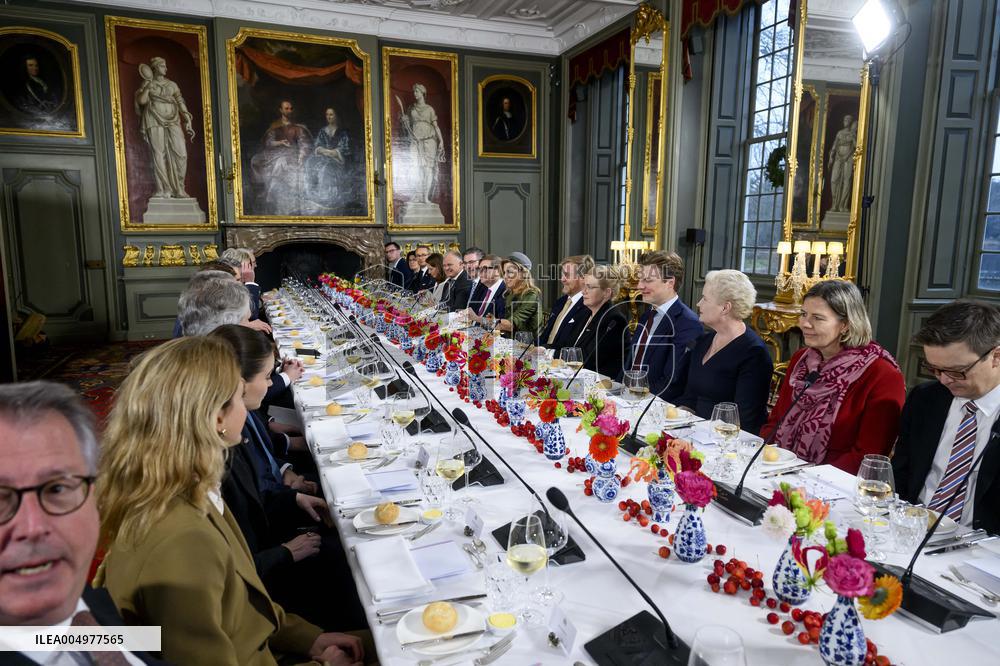 Royals at Government Lunch on Finnish President's State Visit - Netherlands