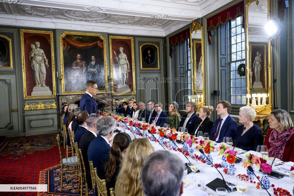 Royals at Government Lunch on Finnish President's State Visit - Netherlands