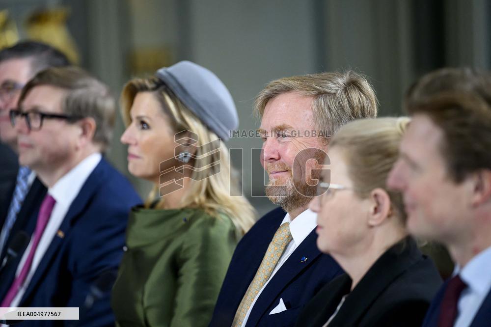Royals at Government Lunch on Finnish President's State Visit - Netherlands