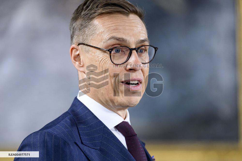 Royals at Government Lunch on Finnish President's State Visit - Netherlands