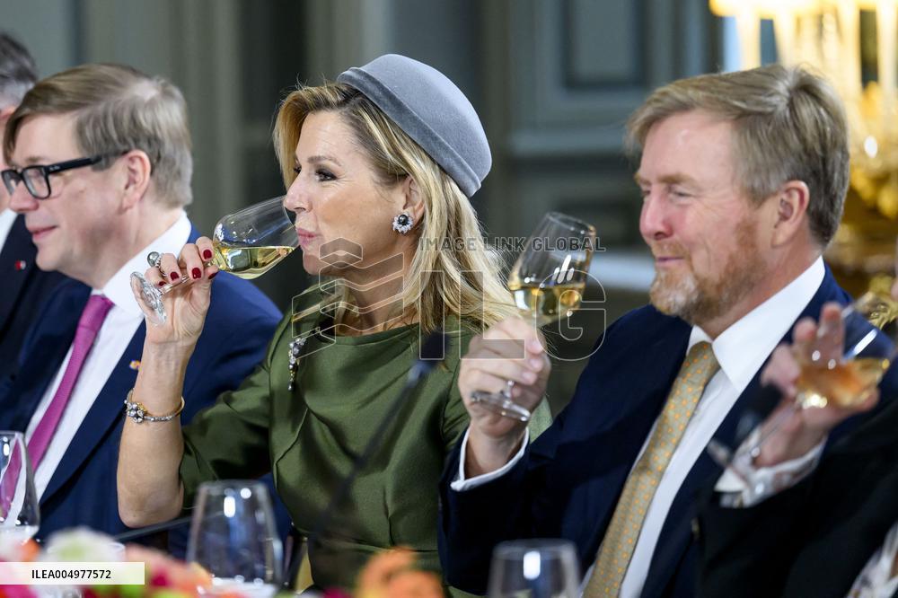 Royals at Government Lunch on Finnish President's State Visit - Netherlands