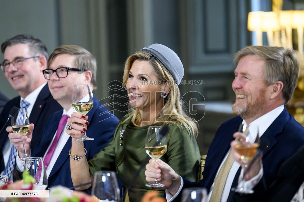 Royals at Government Lunch on Finnish President's State Visit - Netherlands