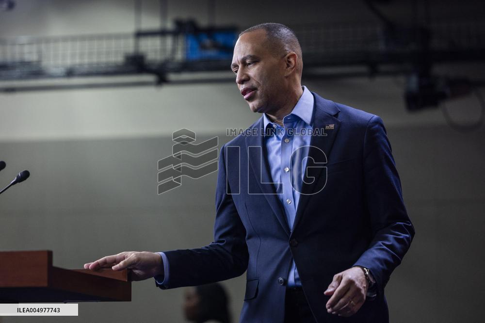 Leader Jeffries speaks on health care in the US Capitol