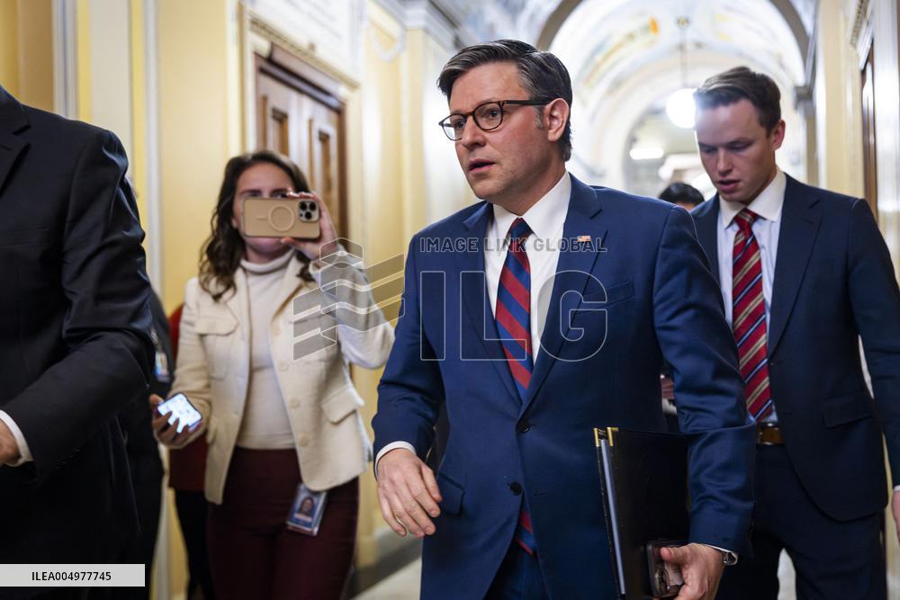 Republican Speaker Johnson holds closed-door meeting on health care