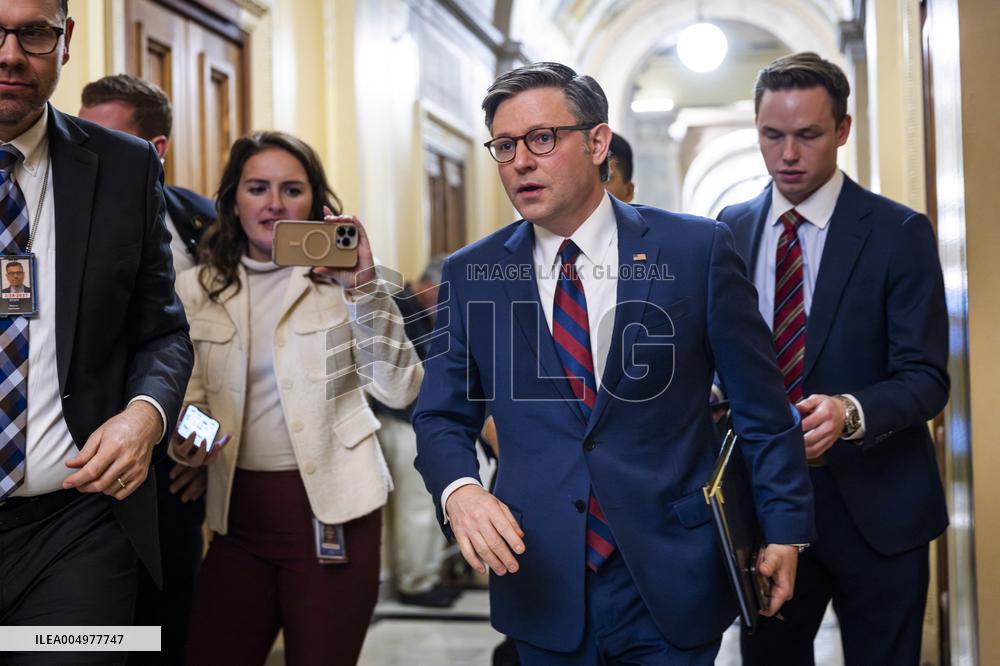 Republican Speaker Johnson holds closed-door meeting on health care