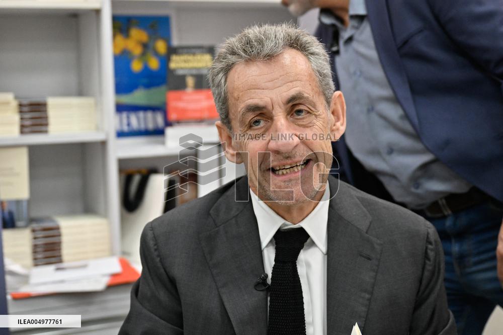 Nicolas Sarkozy At Public Book Signing - France