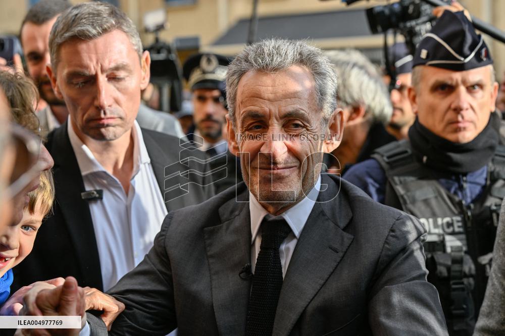 Nicolas Sarkozy At Public Book Signing - France